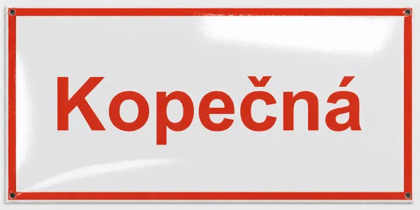 Smaltovaná uliční cedule. O-ulice 53